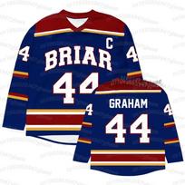 Women Cosplay name tag t-shirt TV Off Campus Briar University Hockey Jersey Graham 44 22 DI LAURENTIS 66 Tucker46 adult T-shirt S brown