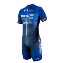 Mens Quick-Dry Roller Skating Suit Short Sleeve One-Piece Performance Gear Breathable Lycra XS blue