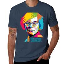 Andy Warhol In Posters Pop Art (Wpap) Tshirt Hippie Clothes Aesthetic Clothing Slim Fit T Shirts For Unisex L brown