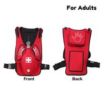 1 vnt. Pirmosios pagalbos mokymo priemonė Anti-Choking treneris su nugaros pliaukštelėjimu Heimlich praktikos treniruočių modelis For Adults red