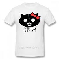 Gorillaz T Shirt Hello Kinky T-Shirt Short-Sleeve 100% Cotton Tee Shirt Funny Streetwear Graphic Man Plus size Tshirt S black