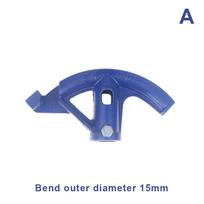 1Pc Portable Manual Steel Pipe Bender Tube Bending Forming Tools Easy Angle Curves Tube Bending Machine Conduit Bender Head Bend OD 15mm blue