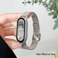 Stainless Steel Magnetic Watch Strap for Xiaomi Smart Band 10/9/8 NFC - Women's Sports Edition with Versatile Magnetic Buckle For Xiaomi Smart Band 10/9/8 NFC gray