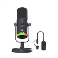 Triukšmą slopinantis RGB USB/XLR mikrofonas profesionaliam įrašymui ir tiesioginėms transliacijoms