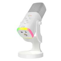 Triukšmą slopinantis RGB USB/XLR mikrofonas profesionaliam įrašymui ir tiesioginėms transliacijoms