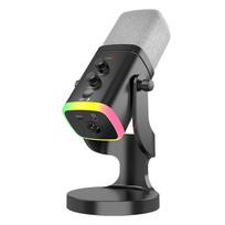 Triukšmą slopinantis RGB USB/XLR mikrofonas profesionaliam įrašymui ir tiesioginėms transliacijoms