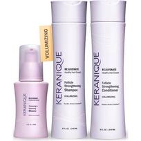 Keranique Hair Shampoo 240ml Conditioner 240ml Volume Mousse 100ml 1 pcs white