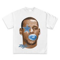 Lebron James Burbuliukų Gumos Bootleg Grafinis Marškinėliai Streetwear XXL brown