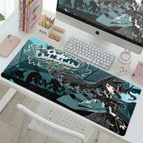 Zenless Zone Zero žaidimų pelės kilimėlis 90x40cm Kompiuterio žaidėjo klaviatūros mielas HD anime pelės kilimėlis Hoshimi Miyabi Neslystantis biuro stalo kilimėlis 30cmx80cm(11.8x31.5inch) gray