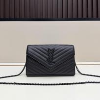 Nauja YSL Rankinė: Mini Dionysus ikrų karvės odos peties rankinė su grandinėle 22.5 x 14 x 4 CM black