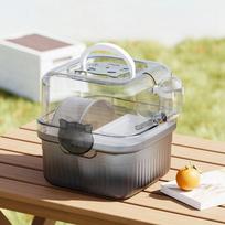 Breathable Hamster Travel Cage 2 Layer Chinchilla Carrier Bag New Hamster Habitat  Travel Use balta