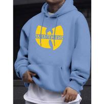 Hip Hop Annes 90 Wu Clan T-Tangs Hoodie Vyriški Moteriški Laisvalaikio Rudens Žiemos Vintage Gobtuvai Vilnos Ilgomis Rankovėmis Gobtuviniai Marškinėliai M mėlyna