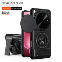 For Oppo Find X9 Ultra Case Oppo Find X9 Ultra Cover Phone Case Magnetic Holder Military Armor Camera Protection Cover OPPO Find X9 Ultra black