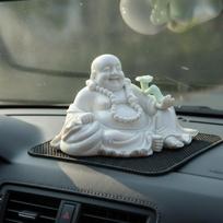 Laughing Buddha Car Ornament HighEnd Ceramic Maitreya Statue Creative Design for Buddhists, balta