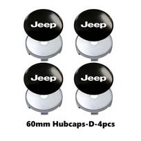 Jeep 4vnt. Automobilio rato stebulės apsauginis dangtelis Universalus Apsaugantis nuo dulkių Centrinis dangtelis Cherokee Wrangler JK Gladiator Compass Renegade white