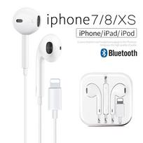 Šviečiančios ausinės Bluetooth laidinės ausinės su mikrofonu Super Bass garsumo valdymo ausinės, skirtos iPhone 12 11 Pro Max Xs Xr X 7 8 6 6s 5s lighting earphones balta
