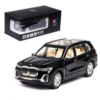 1/24 BMW X7 modelio automobilis, cinko lydinio liejimo žaislinės transporto priemonės, atsukamas žaislinis automobilis su garsu ir šviesa vaikams, dovana ir kolekcionavimas berniukams 1:24-size: 20.5*8*7cm juoda