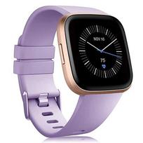Dirželis Fitbit Versa/Versa2/Lite Smart laikrodžio keitimo apyrankė Sportinė silikoninė apyrankė Fitbit Versa 2 riešo diržui S black