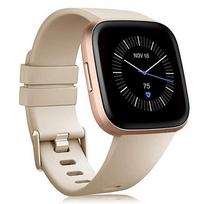 Dirželis Fitbit Versa/Versa2/Lite Smart laikrodžio keitimo apyrankė Sportinė silikoninė apyrankė Fitbit Versa 2 riešo diržui L black