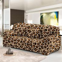 Leopardo rašto sofos užvalkalas Tampri elastinga uždanga Kampinės sofos užvalkalas Svetainės Biuro Namų Dekoro Aksesuarai 2 Seater (145-185cm)