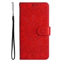 Apverčiamas dėklas Funda Samsung Galaxy A22 A32 A52s 5g A22s A12 A02s M12 M22 M32 A52 Dėklams Saulėgrąžos Odinė Piniginė Telefono Galinis Dangtelis Samsung A12 raudona