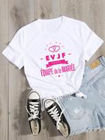 Evjf Vakarėlis Nuotakos Komanda Mergvakaris Vestuvių Vakarėlis Moterys Evjf Marškinėliai Laisvalaikio Moteriški Pagrindiniai Apvalia Kaklo Iškirpte Rožiniai Trumpomis Rankovėmis Marškinėliai 6XL gray