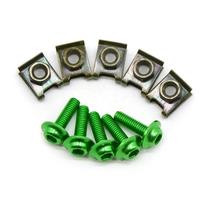 For Honda CBR1100XX CBR300R CB300F FA CBR500R CB500F X 5 pieces 6mm motorbike screwse body žalia