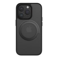360 ° besisukantis stovas matinis telefono dėklas, skirtas iPhone 13 14 15 Pro Max 15 14 Plus magnetiniai laikikliai Magsafe telefono apsauginis dangtelis For iPhone 15 Pro Max juoda