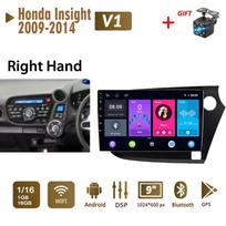 2Din Android automobilinis radijas, skirtas Honda Insight 2009–2014 Multimedia Carplay Auto WIFI galvos blokas Stereo navigacija 2+32GB 1+16GB,Right