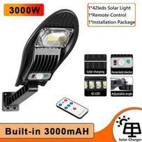 Naujausios 20 000 W LED saulės lemputės 3 režimų lauko sodo gatvės šviestuvas su judesio jutikliu, vandeniui atsparus sieninis šviestuvas garažui 1pcs 3000w white