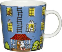 Arabia Finland Puodelis Arabia Finland Troliai Mumiai Moominhouse su popieriniu stogeliu