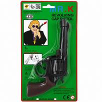 Žaislinis revolveris „MR.K Revolving Cap Pistol“ – juodas