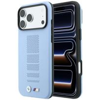 BMW M Blue Perfo metalinis logotipas MagSafe dėklas, skirtas iPhone 18 Pro Max / 17 Pro Max, mėlynas