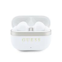 Guess Gold Line blizgios apdailos TWS belaidės ausinės, baltos