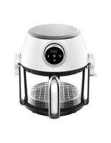 4 in 1 karšto oro gruzdintuvė su stikline taure, griliu ir puodu, 4 l FIT2, 1200 W, 16 programų