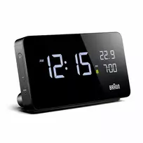BRAUN BC20BEU skaitmeninis laikrodis sieninis/stalinis, juodas