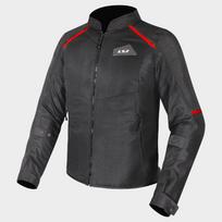 LS2 BREEZE MAN JACKET BLACK RED plona vasarinė vyriška motociklisto striukė XXL