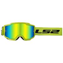 LS2 CHARGER Motokroso akiniai su iridium stikliuku (spalva: ryški geltona)