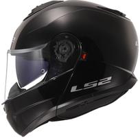 LS2 FF908 STROBE II SOLID Modulinis šalmas (spalva: blizgi juoda) - dydis 3XL