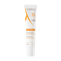 A-Derma Protect aukštos kokybės UV apsauga apsauginis skystis nuo saulės SPF 50+, 40 ml