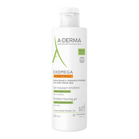 A-Derma Exomega Control Emollient Foaming Gel švelnus prausiklis veidui ir kūnui, 500 ml