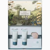 Rinkinys Payot: Lisse odos atnaujinimo naktinis kremas veidui 30 ml + Lisse raukšles lyginantis kremas veidui 30 ml + Mini Gua Sha šviesiai rožinis liftingo kremas veido masažui