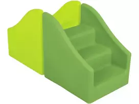 Laiptai su čiuožykla, žalia sp