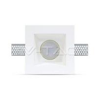 V-tac GU10 lemputės rėmelis, kvadratinis, baltas, gilus, 120x120mm