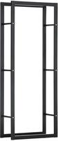 HOMCOM Medinė lentyna Vertikali medinė lentyna 100 kg talpos Metalinė 60 × 25 × 150 cm
