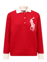 Polo Ralph Lauren - Big Pony Wool Rugby Sweater - Megztinis - Raudona