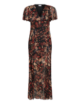 Topshop - Tscitha Floral Print Maxi Dress Wvn - Ilga suknelė - Burgundiška splava