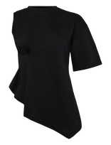 Topshop - Tsbelle S/S One Shoulder T-Shirt Jrs - Marškinėliai trumpomis rankovėmis - Juoda