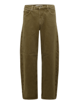 Topshop - Tsbarrel Khaki Jean Dnm - Barrel džinsai - Chaki spalva
