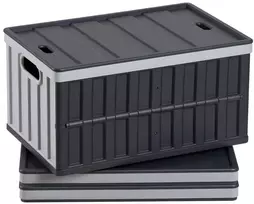 VEVOR Plastikinės sulankstomos dėžės su dangčiais, 3 vnt.